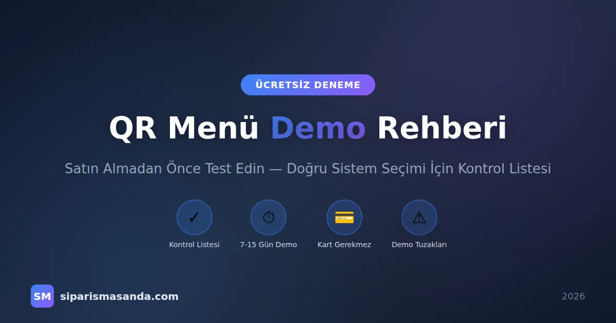 QR Menü Demo ve Deneme: Satın Almadan Önce Test Edin